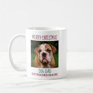 Caneca De Café Feliz Na moda de Natal Pai de Cães Fotográficos