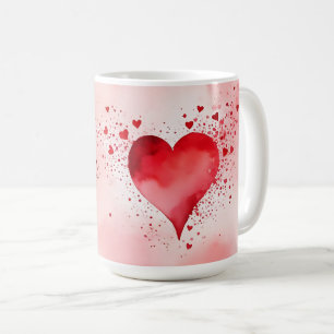 Caneca De Café Feliz Namorados Coração Vermelho