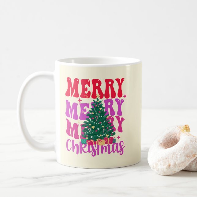 Caneca De Café Feliz Natal (Com Donut)