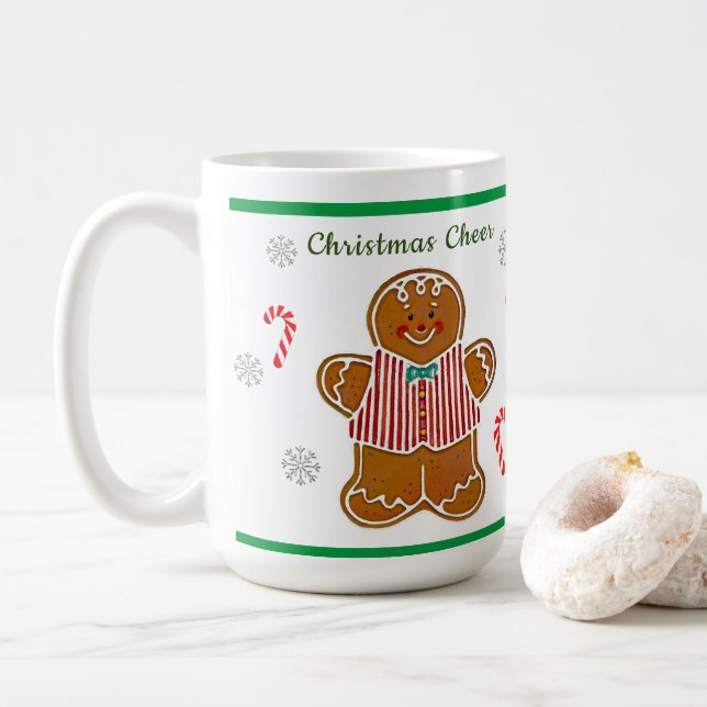 Caneca De Café Feliz Natal (Com Donut)