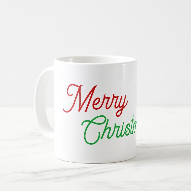 Caneca De Café Feliz Natal (Frente Esquerda)