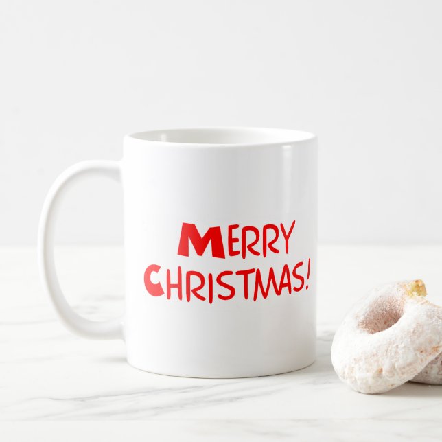 Caneca De Café Feliz Natal (Com Donut)