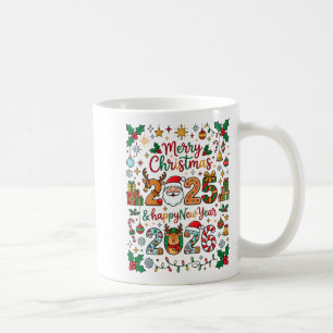 Caneca De Café Feliz Natal 2025 - Feliz Ano Novo 2026 Matchin