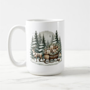 Caneca De Café Feliz Natal adicione monograma de represa