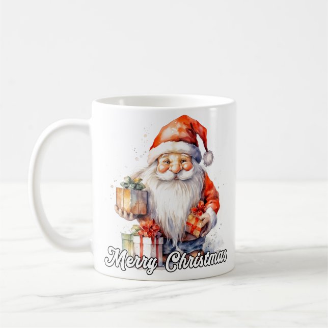 Caneca De Café Feliz Natal Alegre Papai Noel (Esquerda)