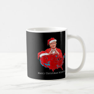 Caneca De Café Feliz Natal América Donald Trump Cobertura Xmas