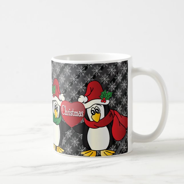 Caneca De Café Feliz Natal - Amigos de Pinguim (Direita)