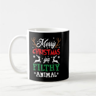 Caneca De Café Feliz Natal Animal Sujo Ya Xmas Pajama