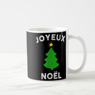 Caneca De Café Feliz Natal Árvore de Natal Cute Francesa Retro