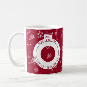 Caneca De Café Feliz Natal Ball Red Snowflake Foliday