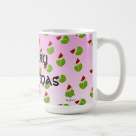 Caneca De Café Feliz Natal - Balls com Santa Hats