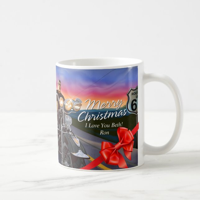 Caneca De Café Feliz Natal Bikers 1 Mug (Direita)