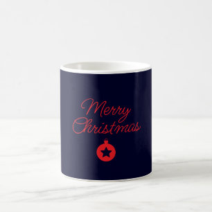 Caneca De Café Feliz Natal Black Rock Blue Clássico Único