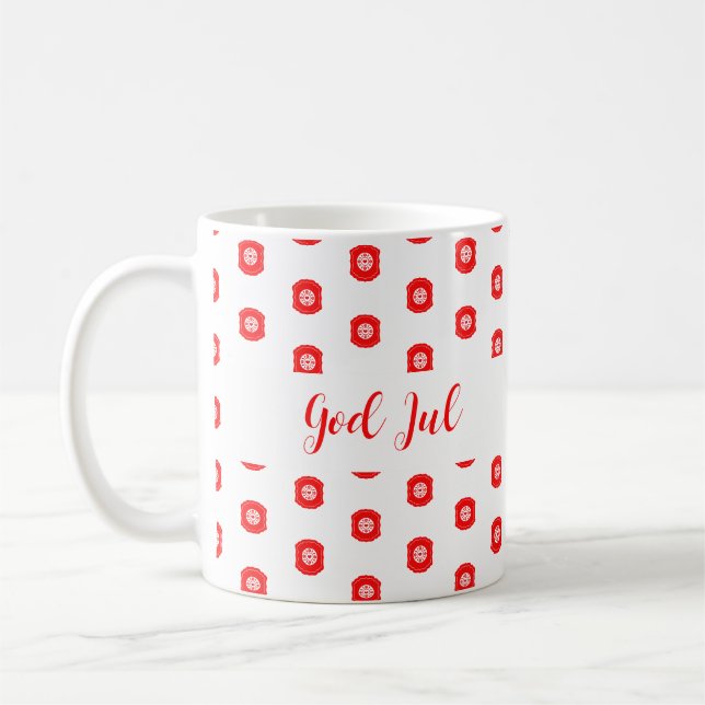 Caneca De Café Feliz Natal Boas Festas Padrão Presente de Férias (Esquerda)