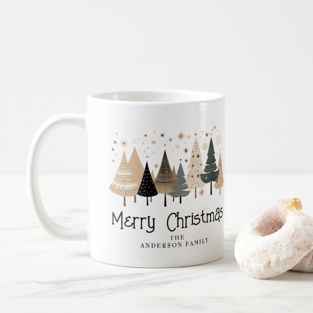 Caneca De Café Feliz Natal Boho (Com Donut)