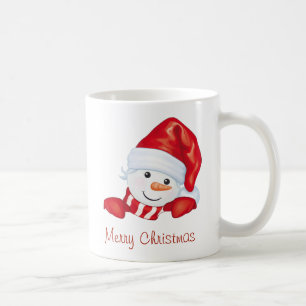 Caneca De Café Feliz Natal bonito do boneco de neve do feriado