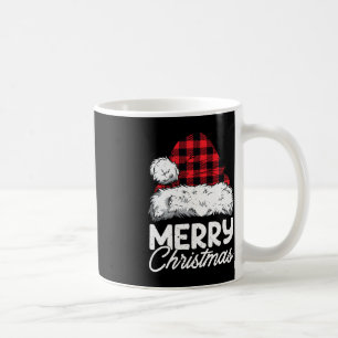 Caneca De Café Feliz Natal Buffalo Xadrez Red Santa Hat Xmas P