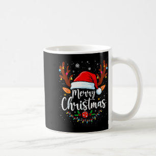 Caneca De Café Feliz Natal Chapéu Vermelho do Papai Noel Rena Enf