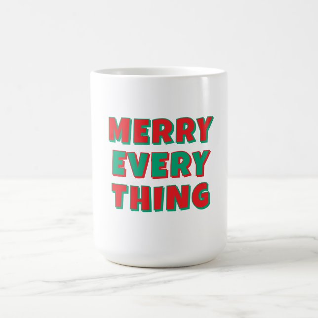 Caneca De Café Feliz Natal Clássico Minimalista Simples (Centro)