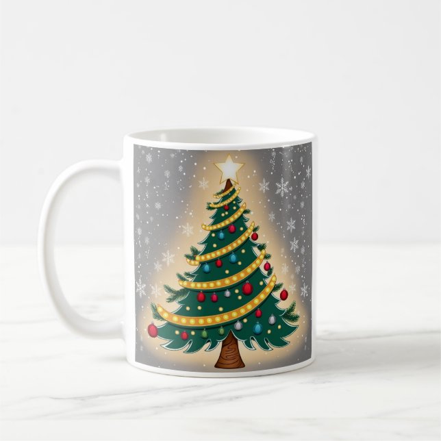 Caneca De Café Feliz Natal Clássico Mug, 11 oz (Esquerda)