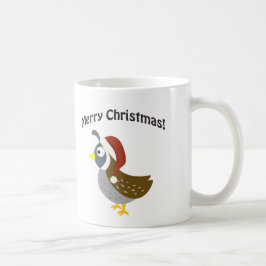 Caneca De Café Feliz Natal! Codorniz do papai noel
