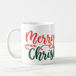 Caneca De Café Feliz Natal com Candy Cane Mug - Natal Festivo