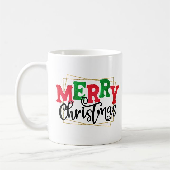 Caneca De Café Feliz Natal Com Design- 80716 (Esquerda)