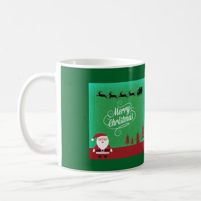 Caneca De Café Feliz Natal com Papais noeis (Esquerda)