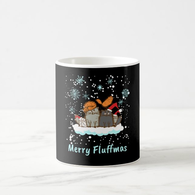 Caneca De Café Feliz Natal de Natal de Fluffmas Presente (Centro)