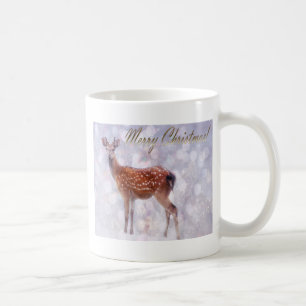 Caneca De Café Feliz Natal Deer Amigos na Neve