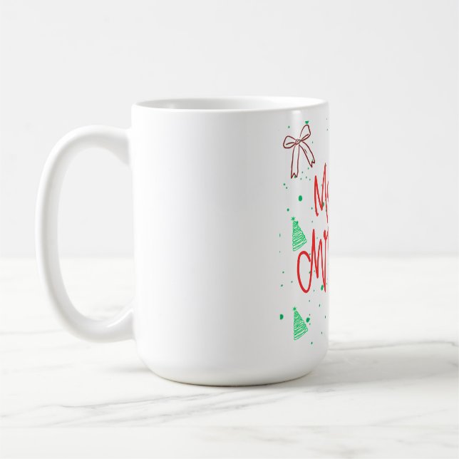 Caneca De Café Feliz Natal Design de Biscoito de Gengibre.  (Esquerda)