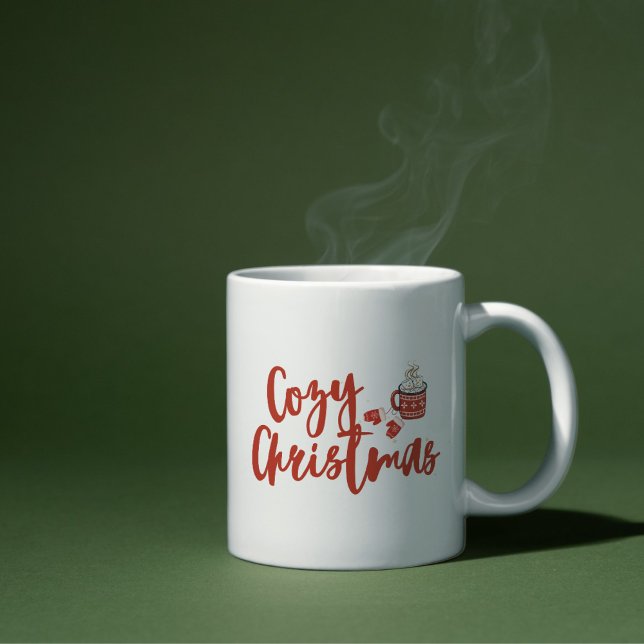 Caneca De Café Feliz Natal: Design de chocolate quente e mittens (Criador carregado)