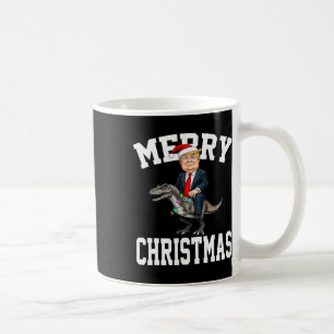 Caneca De Café Feliz Natal Dino Donald Trump Dinossaur T-rex X