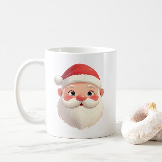 Caneca De Café Feliz Natal do Papai Noel (Com Donut)