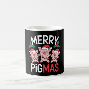 Caneca De Café Feliz Natal dos Porcos Porco do Natal Chapéu do Pa