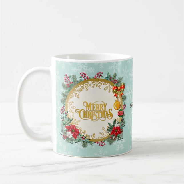 Caneca De Café Feliz Natal e Ano Novo Pelo Amor (Esquerda)