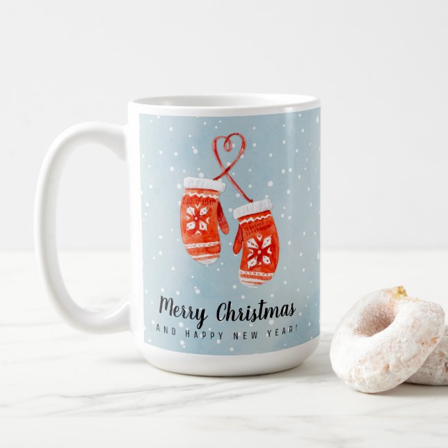Caneca De Café Feliz Natal e Feliz ano novo (Com Donut)