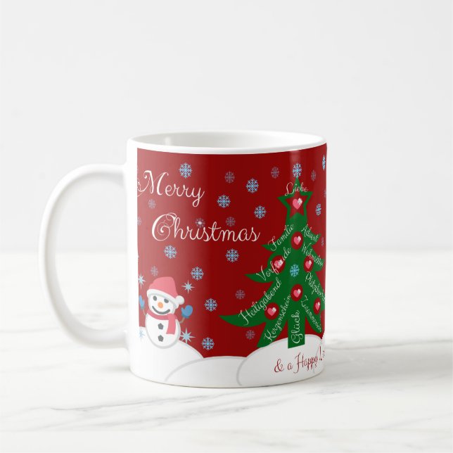 Caneca De Café Feliz Natal e feliz ano novo! (Esquerda)