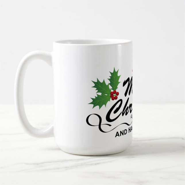 Caneca De Café Feliz Natal e feliz ano novo (Esquerda)