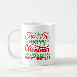 Caneca De Café Feliz Natal e Feliz ano novo | Férias Festivas