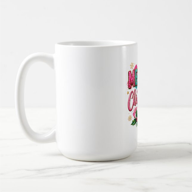 Caneca De Café Feliz Natal Elegante (Esquerda)