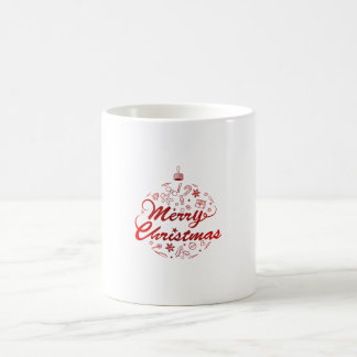 Caneca De Café Feliz Natal Enfeite Vermelho de Bolha de Natal