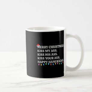 Caneca De Café Feliz Natal Engraçado Beijo Meus Xmas Homens E Mul