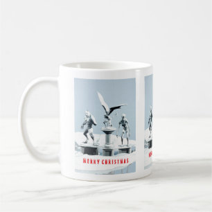 Caneca De Café Feliz Natal. Esculturas de gelo monstruosas