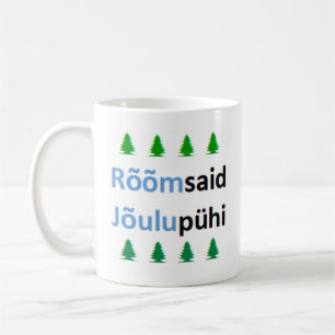 Caneca De Café Feliz Natal estoniano