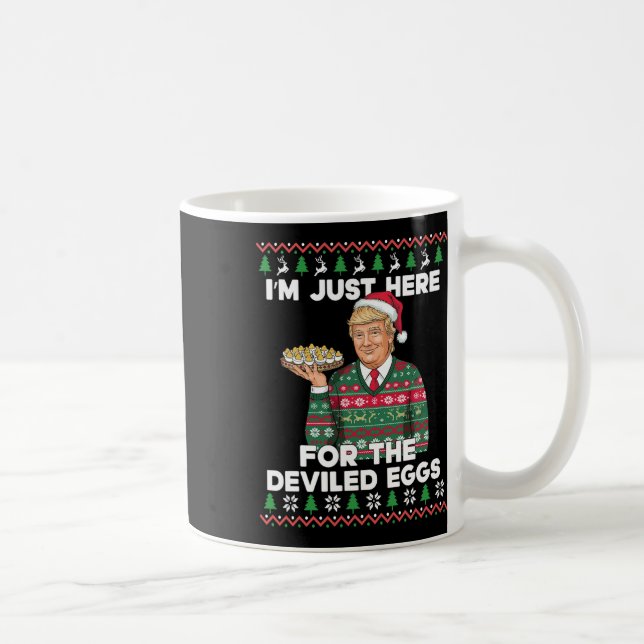 Caneca De Café Feliz Natal, estou aqui para o Devile (Direita)