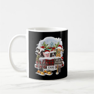 Caneca De Café Feliz Natal Fazenda Animal Red Xadrez Xmas Caminhã