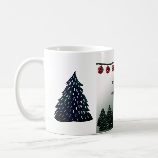 Caneca De Café Feliz Natal, Feliz Ano Novo (Esquerda)