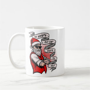 Caneca De Café Feliz Natal Festivo, Feriado de Papais noeis.