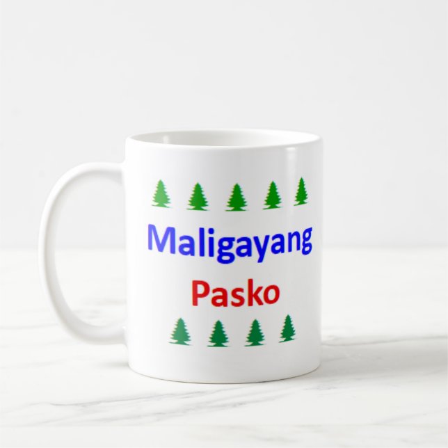 Caneca De Café feliz natal filipino (Esquerda)